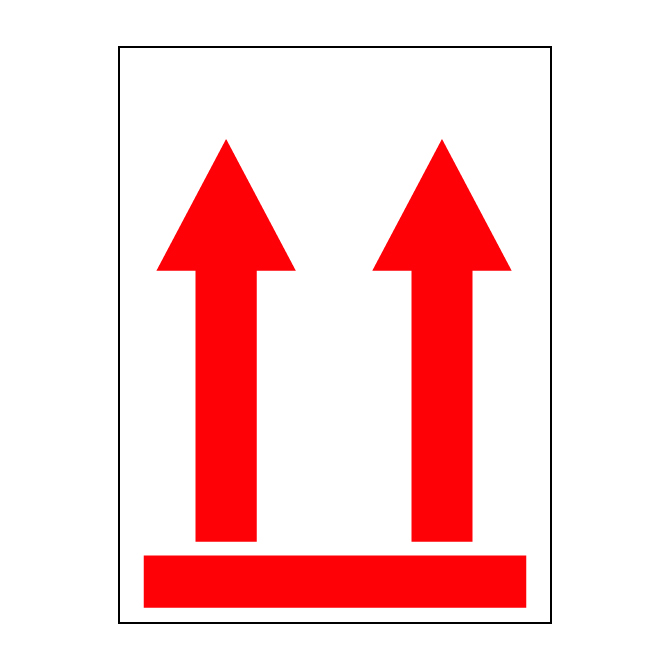 Pre-Printed Message Labels, Arrows Up Symbol, 3 x 5, White/Red, 500/Roll Pre-Printed Message Labels, Arrows Up Symbol, 3 x 5, White/Red, 500/Roll